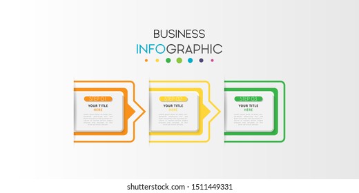 Business data visualization infographic. Process chart. Abstract elements of graph, diagram with steps, options, parts or processes. Vector Template