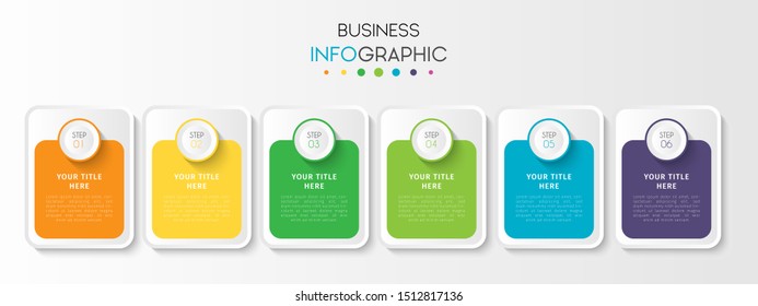 Business data visualization infographic. Process chart. Abstract elements of graph, diagram with steps, options, parts or processes. Vector Template