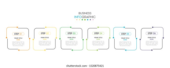 Business data visualization infographic. Process chart. Abstract elements of graph, diagram with steps, options, parts or processes. Vector Template