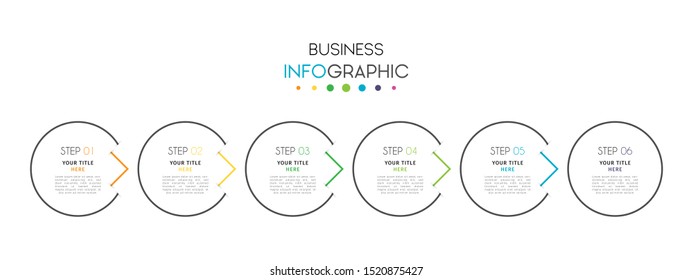 Business data visualization infographic. Process chart. Abstract elements of graph, diagram with steps, options, parts or processes. Vector Template