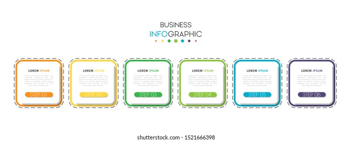 Business data visualization infographic. Process chart. Abstract elements of graph, diagram with steps, options, parts or processes. Vector Template