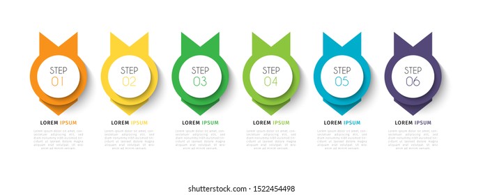 Business data visualization infographic. Process chart. Abstract elements of graph, diagram with steps, options, parts or processes. Vector Template