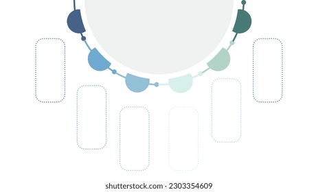 Business data visualization infographic template as vector. Scheme of process element with 6 options. Can be used for progress, diagram, annual report, web design. Business concept.