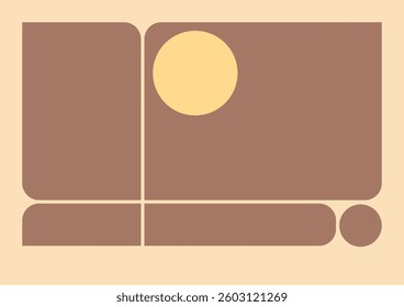 Business data visualization infographic template as vector in mocha mousse color theme. Can be used for progress, diagram, annual report, web design. Business concept.