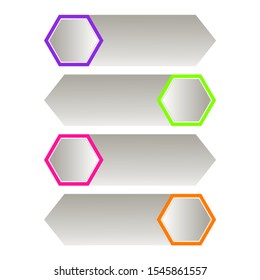 Business data visualization, infographics. Scheme of the process of elements with the help of graphics, diagrams for the text are empty without text in four steps, numbers, variants, parts. 