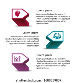Business data visualization, infographics. Scheme of the process of elements with the help of graphics, diagrams in three stages, numbers, variants, parts. Business vector for presentation.
