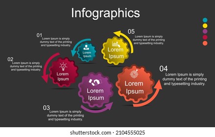 Business data visualization, infographics. Scheme of elements of the process with the help of graphics, charts in four stages, numbers. Business vector for presentation.