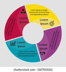 Business data visualization, infographics.  Business vector for presentation.