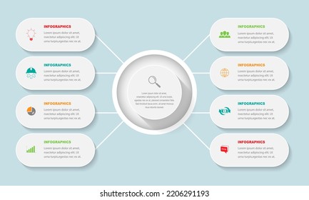 Business data visualization. Mission. Abstract elements of graphs, diagrams with steps, options, sections or processes. Vector business template for presentations. Creative concept for infograph
