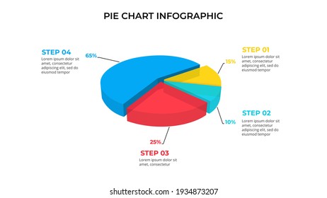 Business Data Visualization Pie Chart Vector Stock Vector (Royalty Free ...