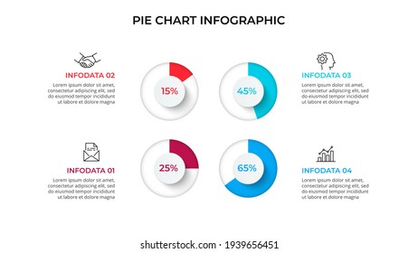 Business data visualization. Pie chart. Vector business template for presentation. Creative concept for infographic.