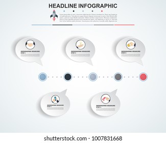 Business data visualization. Process chart. Abstract elements of graph, diagram with steps, options, parts or processes. Vector business template for presentation. Creative concept for infographic.