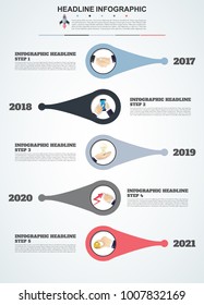 Business data visualization. Process chart. Abstract elements of graph, diagram with steps, options, parts or processes. Vector business template for presentation. Creative concept for infographic.