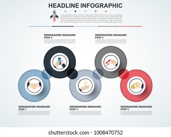 Business data visualization. Process chart. Abstract elements of graph, diagram with steps, options, parts or processes. Vector business template for presentation. Creative concept for infographic.