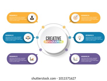 Business data visualization. Process chart. Abstract elements of graph, diagram with steps, options, parts or processes. Vector business template for presentation. Creative concept for infographic.