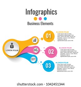 Business data visualization. Process chart. Abstract elements of graph, diagram with  steps, options, parts or processes. Vector business template for presentation. Creative concept for infographic.