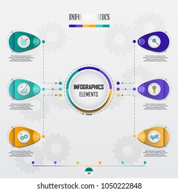 Business data visualization. Process chart. Abstract elements of graph, diagram with steps, options, parts or processes. Vector business template for presentation. Creative concept for infographic.
