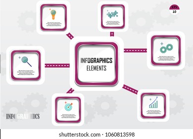 Business data visualization. Process chart. Abstract elements of graph, diagram with steps, options, parts or processes. Vector business template for presentation. Creative concept for infographic.