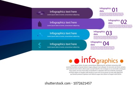 Business data visualization. Process chart. Abstract elements of graph, diagram with steps, options, parts or processes. Vector business template for presentation. Creative concept for infographic.