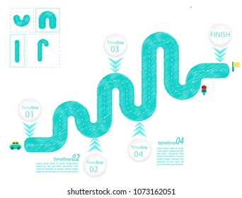 Business data visualization. Process chart. Abstract elements of graph, diagram with steps, options, parts or processes. Vector business template for presentation. Creative concept for infographic.