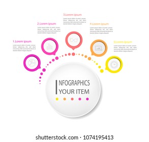 Business data visualization. Process chart. Abstract elements of graph, diagram with steps, options, parts or processes. Vector business template for presentation. Creative concept for infographic.
