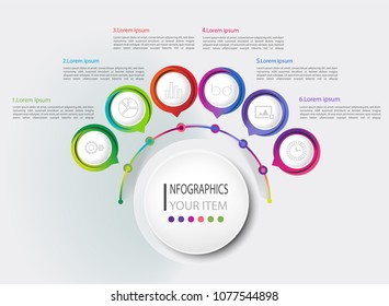 Business data visualization. Process chart. Abstract elements of graph, diagram with steps, options, parts or processes. Vector business template for presentation. Creative concept for infographic.
