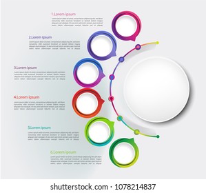 Business data visualization. Process chart. Abstract elements of graph, diagram with steps, options, parts or processes. Vector business template for presentation. Creative concept for infographic.