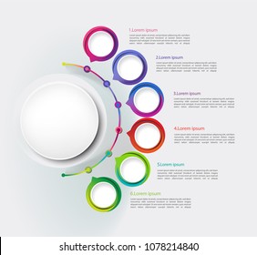 Business data visualization. Process chart. Abstract elements of graph, diagram with steps, options, parts or processes. Vector business template for presentation. Creative concept for infographic.