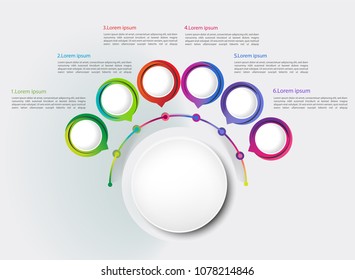 Business data visualization. Process chart. Abstract elements of graph, diagram with steps, options, parts or processes. Vector business template for presentation. Creative concept for infographic.