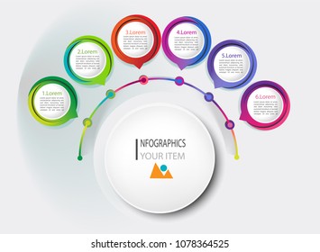 Business data visualization. Process chart. Abstract elements of graph, diagram with steps, options, parts or processes. Vector business template for presentation. Creative concept for infographic.