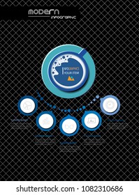 Business data visualization. Process chart. Abstract elements of graph, diagram with steps, options, parts or processes. Vector business template for presentation. Creative concept for infographic.