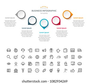 Business data visualization. Process chart. Abstract elements of graph, diagram with 5 steps, options, parts or processes. Vector business template for presentation. Creative concept for infographic.