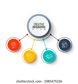 Business data visualization. Process chart. Abstract elements of graph, diagram with 5 steps, options, parts or processes. Vector business template for presentation. Creative concept for infographic.