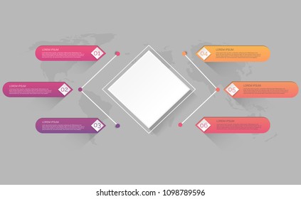 Business data visualization. Process chart. Abstract elements of graph. diagram with steps.