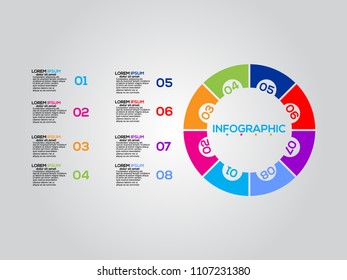 Business data visualization. Process chart. Abstract elements of graph, diagram with steps, options, parts or processes. Vector business template for presentation. Creative concept for infographic.
