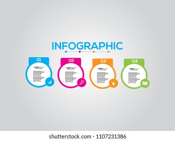 Business data visualization. Process chart. Abstract elements of graph, diagram with steps, options, parts or processes. Vector business template for presentation. Creative concept for infographic.
