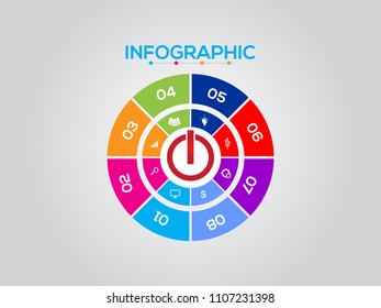 Business data visualization. Process chart. Abstract elements of graph, diagram with steps, options, parts or processes. Vector business template for presentation. Creative concept for infographic.