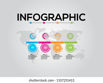 Business data visualization. Process chart. Abstract elements of graph, diagram with steps, options, parts or processes. Vector business template for presentation. Creative concept for infographic.