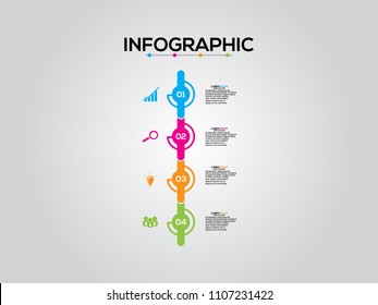 Business data visualization. Process chart. Abstract elements of graph, diagram with steps, options, parts or processes. Vector business template for presentation. Creative concept for infographic.