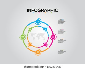 Business data visualization. Process chart. Abstract elements of graph, diagram with steps, options, parts or processes. Vector business template for presentation. Creative concept for infographic.