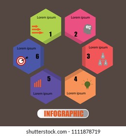 Business data visualization. Process chart. teamwork concept business template for presentation. Creative concept for infographic. illustration vector