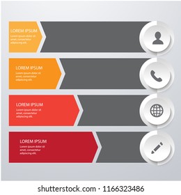 Business data visualization. Process chart. Abstract elements of graph, diagram with number steps, options, parts or processes. Vector template for presentation. Creative concept for illustration.