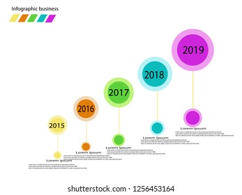 Business data visualization. Process chart. Abstract elements of graph,Vector business template for presentation. Creative concept for infographic.Pastel color.