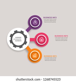 Business data visualization. Process chart. Abstract elements of graph, diagram with 4 steps, diagram, business step options, banner, web design. Business data visualization. Process chart. - Vector