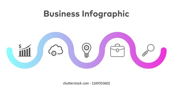 Business data visualization. Process chart. Abstract elements of graph, diagram with steps, options, parts or processes. Vector business template for presentation. Creative concept for infographic