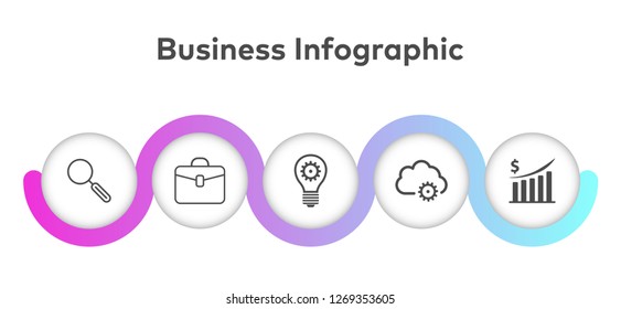 Business data visualization. Process chart. Abstract elements of graph, diagram with steps, options, parts or processes. Vector business template for presentation. Creative concept for infographic