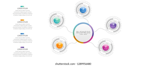 Business data visualization. Process chart. Abstract elements of graph, Creative concept for infographic.