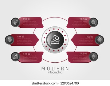 Business data visualization. Process chart. Abstract elements of graph, diagram with steps, options, parts or processes. Vector business template for presentation. Creative concept for infographic.