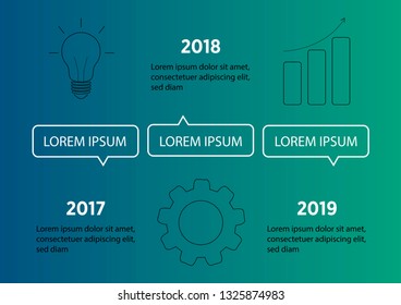 Business data visualization. Process chart. Abstract elements of graph, diagram with steps, options, parts or processes. Vector business template for presentation.