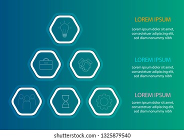 Business data visualization. Process chart. Abstract elements of graph, diagram with steps, options, parts or processes. Vector business template for presentation.